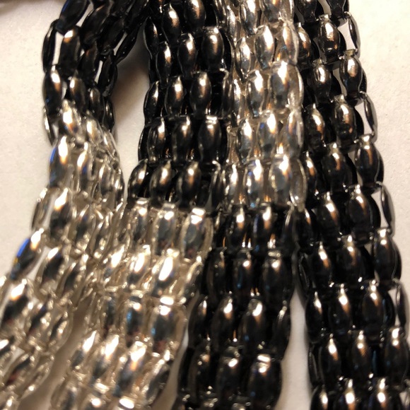 FINAl PRICE!! Awesome gunmetal and silvertone metal necklace. - Picture 3 of 3